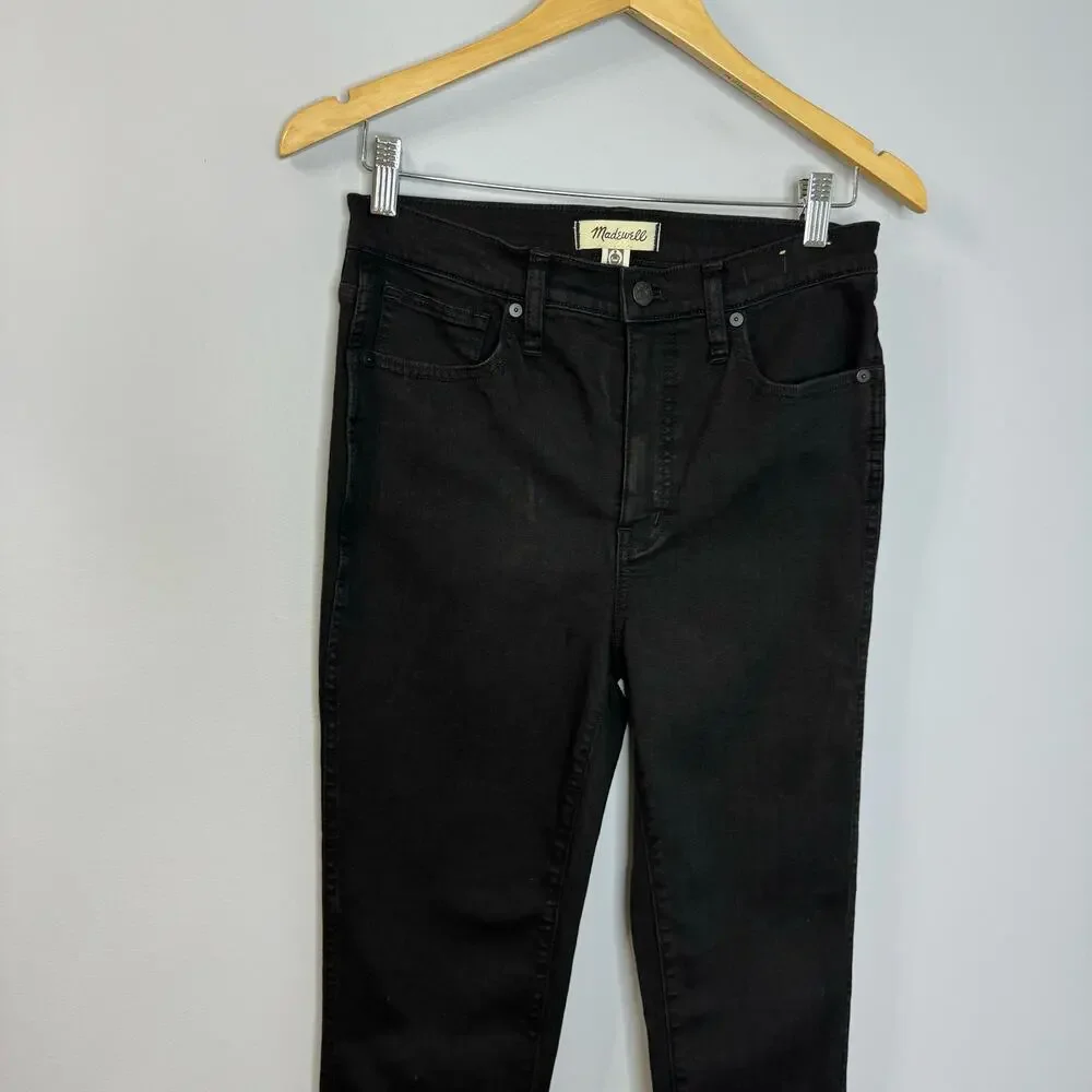 Madewell 10" High-Rise Skinny Jeans Black Stretch  Casual Women's 28 - Picture 3 of 12